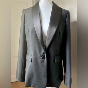 J. Crew Black Women's Tuxedo Jacket Blazer Satin Lapel